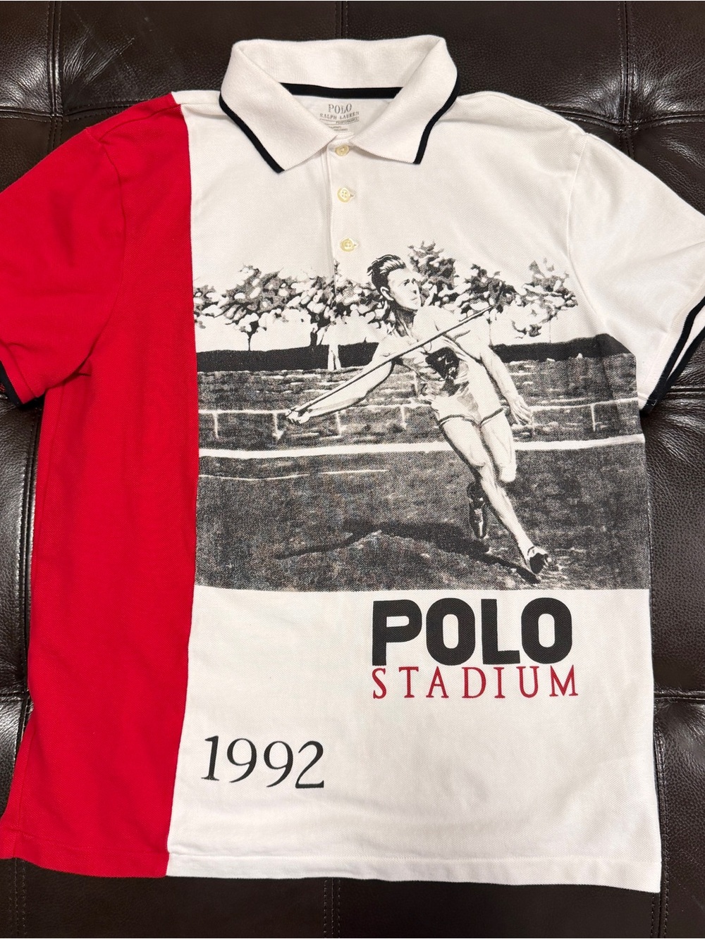 Polo by Ralph Lauren White & Red Polo Stadium Graphic Shirt